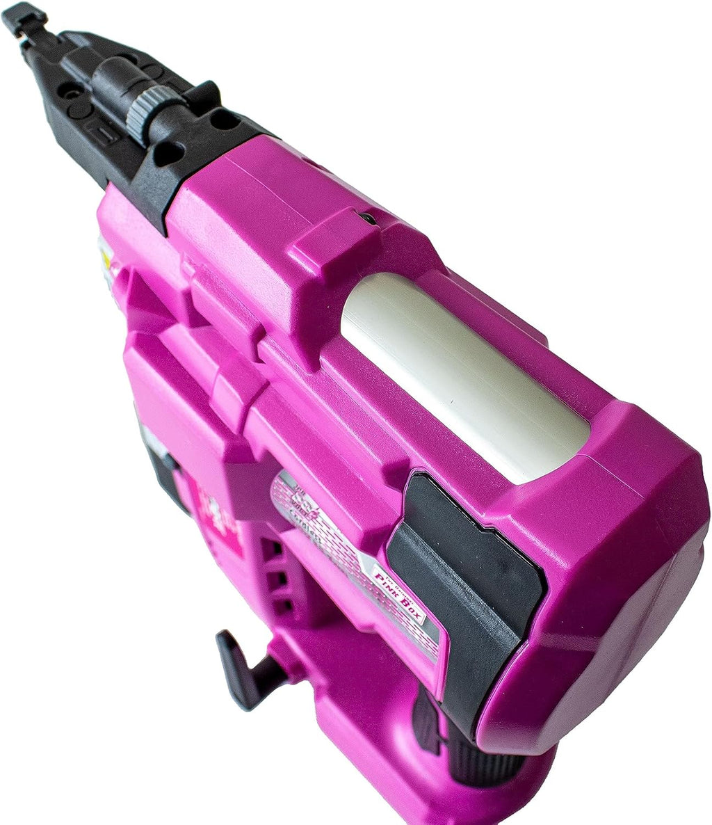 The Original Pink Box 20V Cordless 2-in1 Brad Nailer/Stapler, 2.0Ah Lithium-Ion Battery & Charger Included