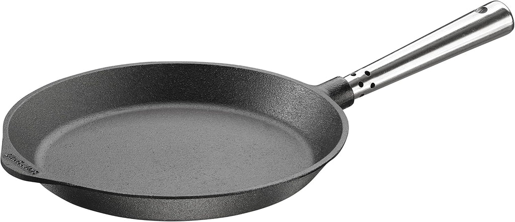 Unbekannt Frying pan 24 cm. Stainless steel handle. Can be used on all types of cookers, ovens, barbecues and open fires