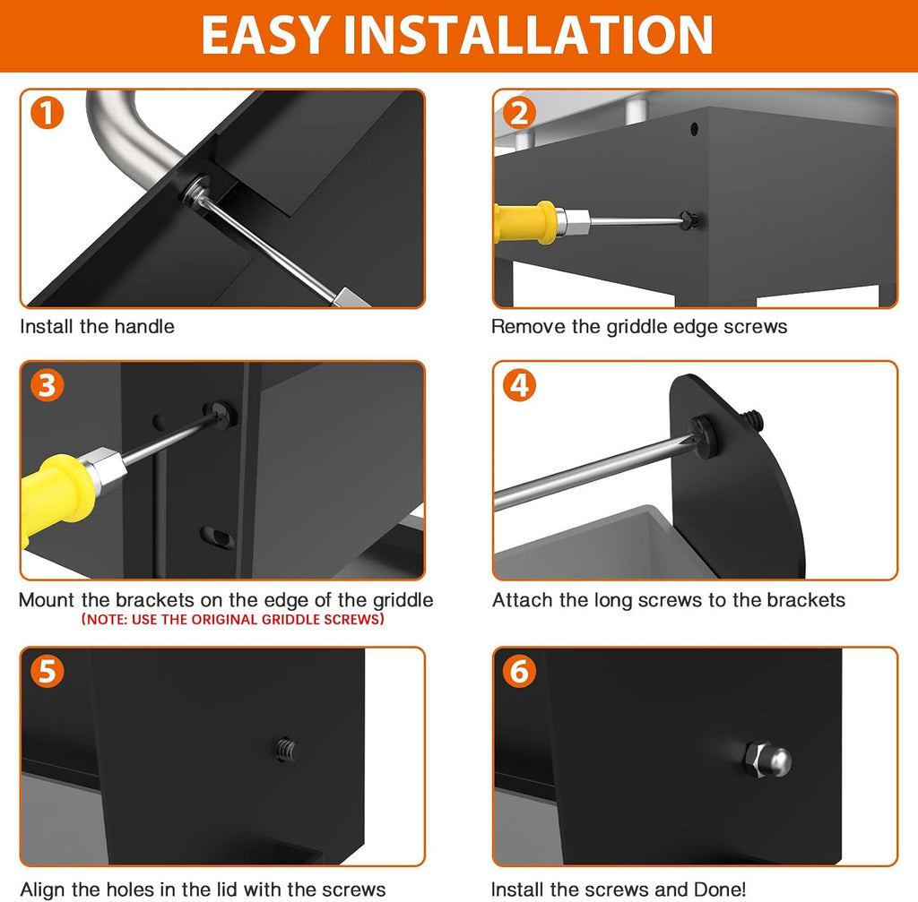 2026 Upgraded Lid for Blackstone Griddle Lid 36 Inch, Hard Griddle Cover for Blackstone Lid with Thermometer & Reinforced Hinge for 4 Burner Flat Top 36' Griddle Models 1554 1836 2266 2177 and More