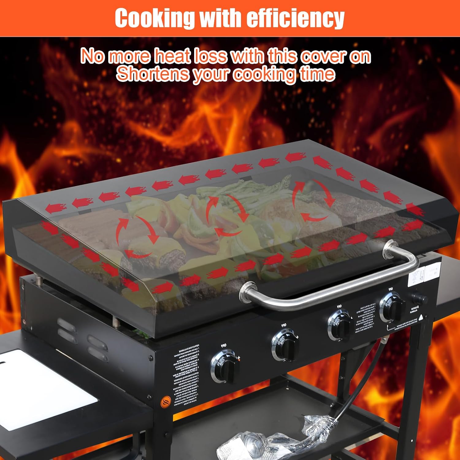 36 Inch Blackstone Griddle Grill Cover with Hinged Hood, 2026 Upgraded Outdoor Hard Grill Cover Compatible with Blackstone Models 1853 1605 1803 1839 1856 1924 5857 1553 2137 5003