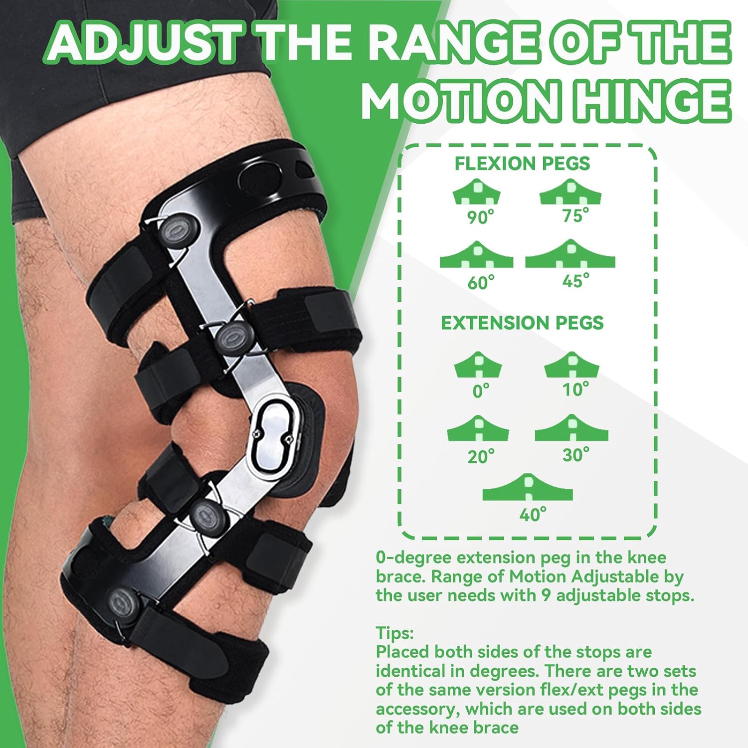 Orthomen Functional ACL Knee Brace, for Meniscus Ligament Sports Injuries, Adjustable Comfortline Hinged ROM Orthopedic Knee Orthosis for Meniscus Tear Knee Protection fit Men & Women(S-Left)