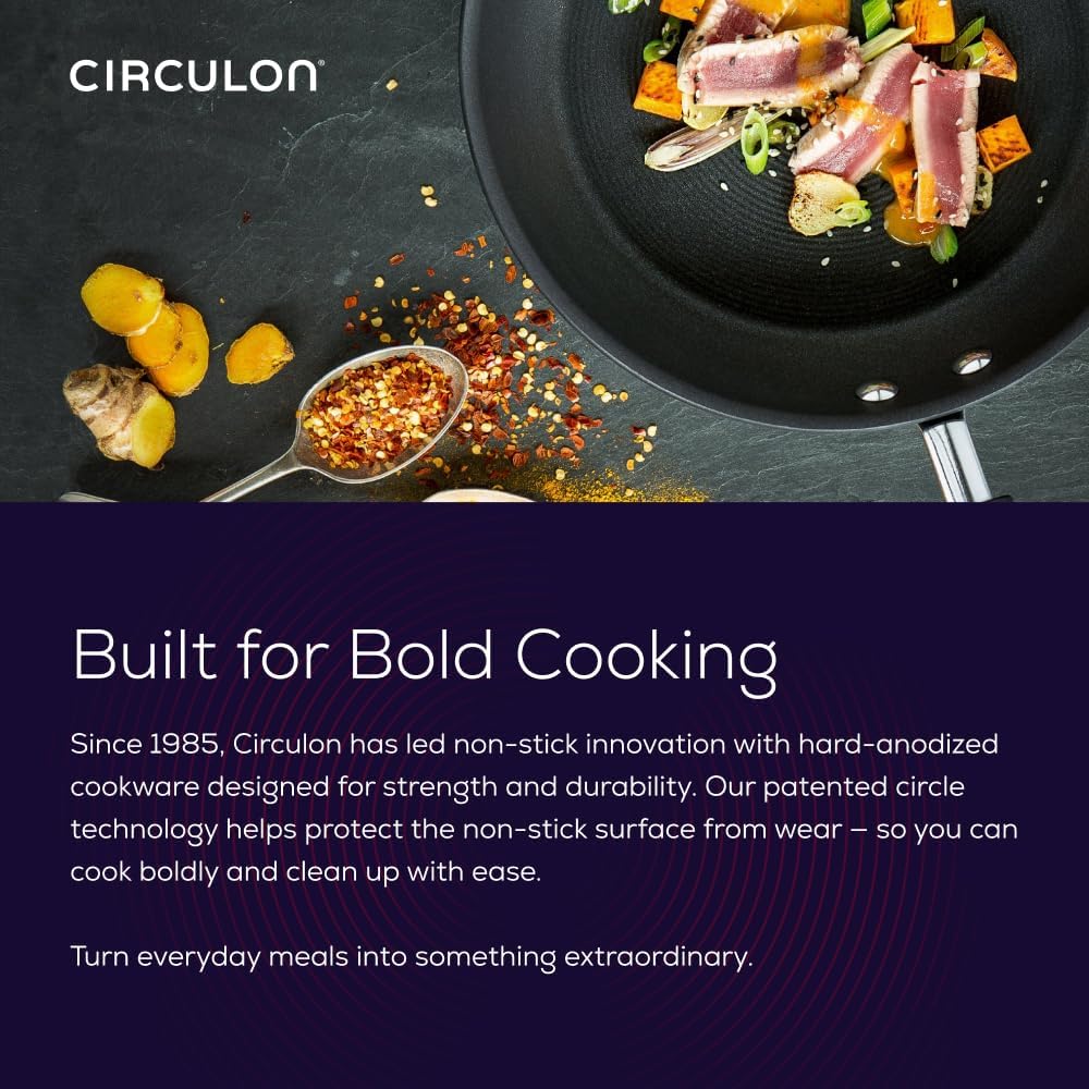 Circulon A1 Series with ScratchDefense Nonstick Induction Pots and Pans Cookware Set, Induction Cookware, Kitchen Essentials, 9-Piece, Graphite