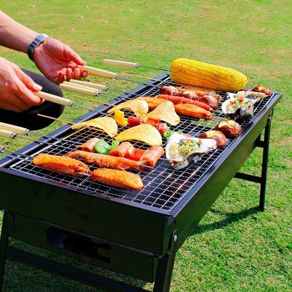 Bbq Grill Charcoal Grill Charcoal Stove BBQ Grill Tabletop Stainless Steel Portable Foldable Charcoal Grill For Outdoor Cooking Picnic Barbecue Grill Charcoal Griddle