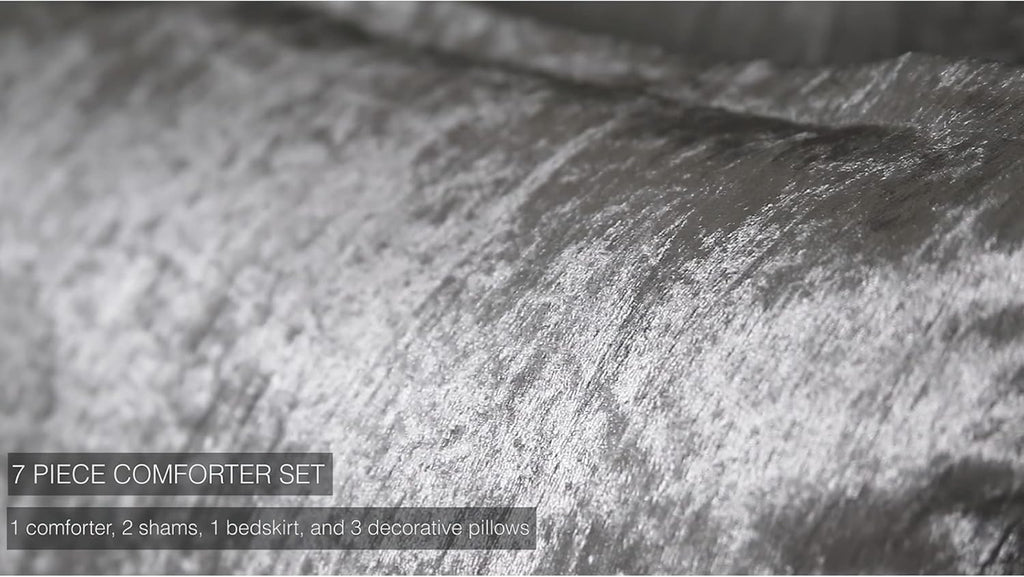 Riverbrook Home Turin Comforter Set, King, Silver, 7 Piece Set