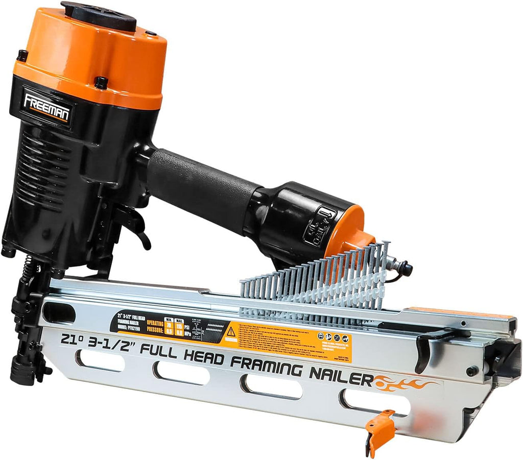 Freeman PFR2190 Pneumatic 21 Degree 3-1/2' Framing Nailer with Case