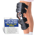 Brace Direct T Scope Premier Post Op Knee Brace Adjustable ROM for ACL MCL PCL Injury Recovery L1833 L1832 (Thighs Up to 30.5')