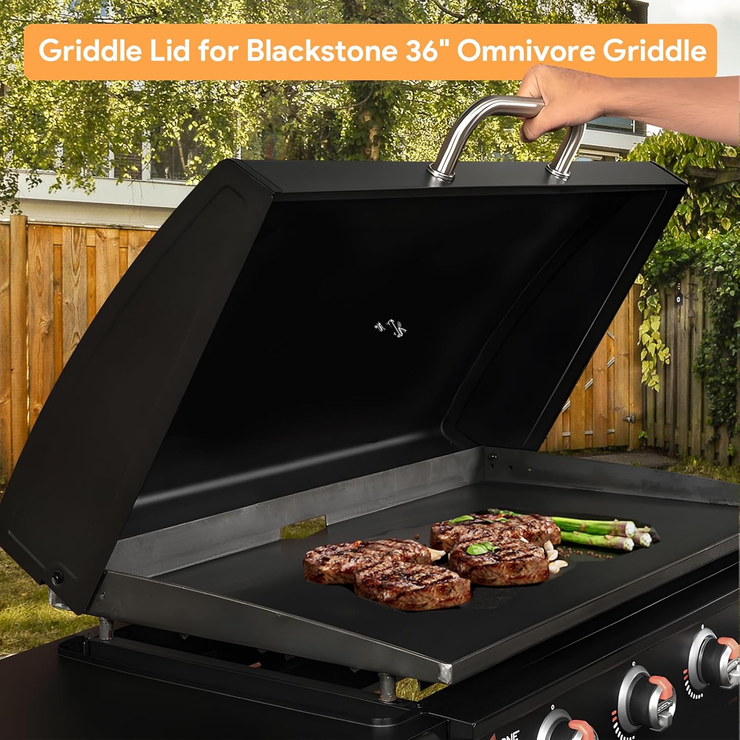 Griddle Lid for Blackstone 36' Omnivore 2310 1554(2024 Model), 5856 Griddle Hard Cover for 36 Inch Blackstone Griddle Lid, Griddle Hood Flat Top Grill Cover for Black Stone 36 Inch Lid