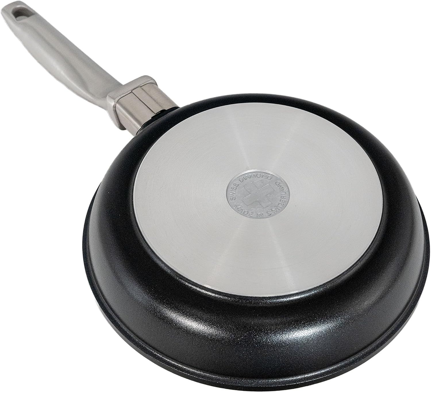 Swiss Diamond Nonstick Frying Pan Hybrid Ceramic and Diamond-Infused Fry Pan With Glass Lid, Dou Ceramic, Dishwasher and Oven Safe Fry Pans (8 IN)