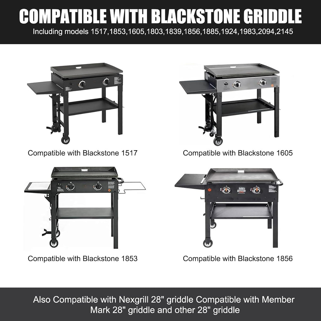 SafBbcue Hinged Lid for Blackstone Griddle 28 in for Blackstone 2206 1517 1853 1605 1803 1839 1856 1885 1924 Hard Cover Hood with Handle Also for Nexgrill and for Member Mark Grill