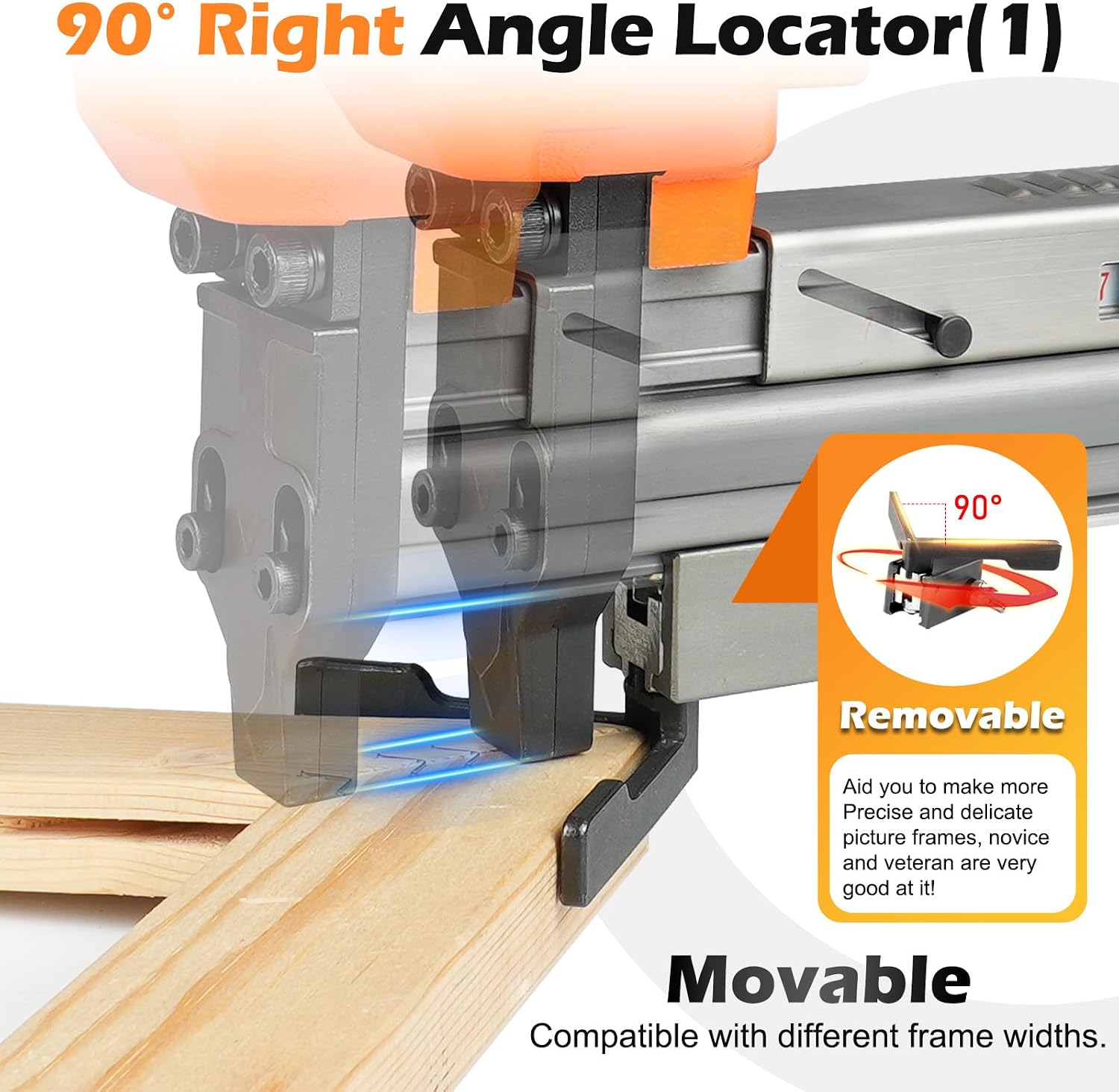 V1015 30 Gauge Pneumatic Picture Frame Nailer, 13/32-Inch Crown V Nailer, 3/16-Inch to 19/32 -Inch Length V-nails Picture Frame Joiner V Nail Gun For Picture Frames