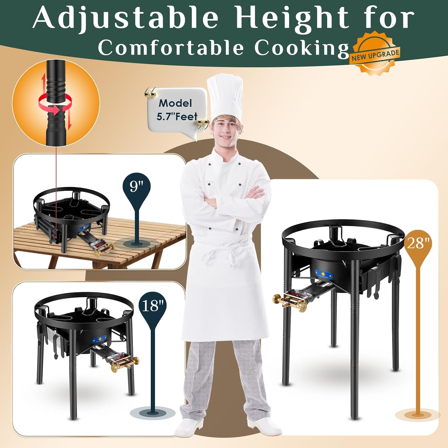 23' Concave Comal w/100,000BTU Propane Grill Burner Set, Discada disc Outdoor Cooker, Stainless Steel Griddle Fryer Cookware Set, Disco Para Cocinar, Tacos Stir Fry Wok, Paella Burner and Stand Set