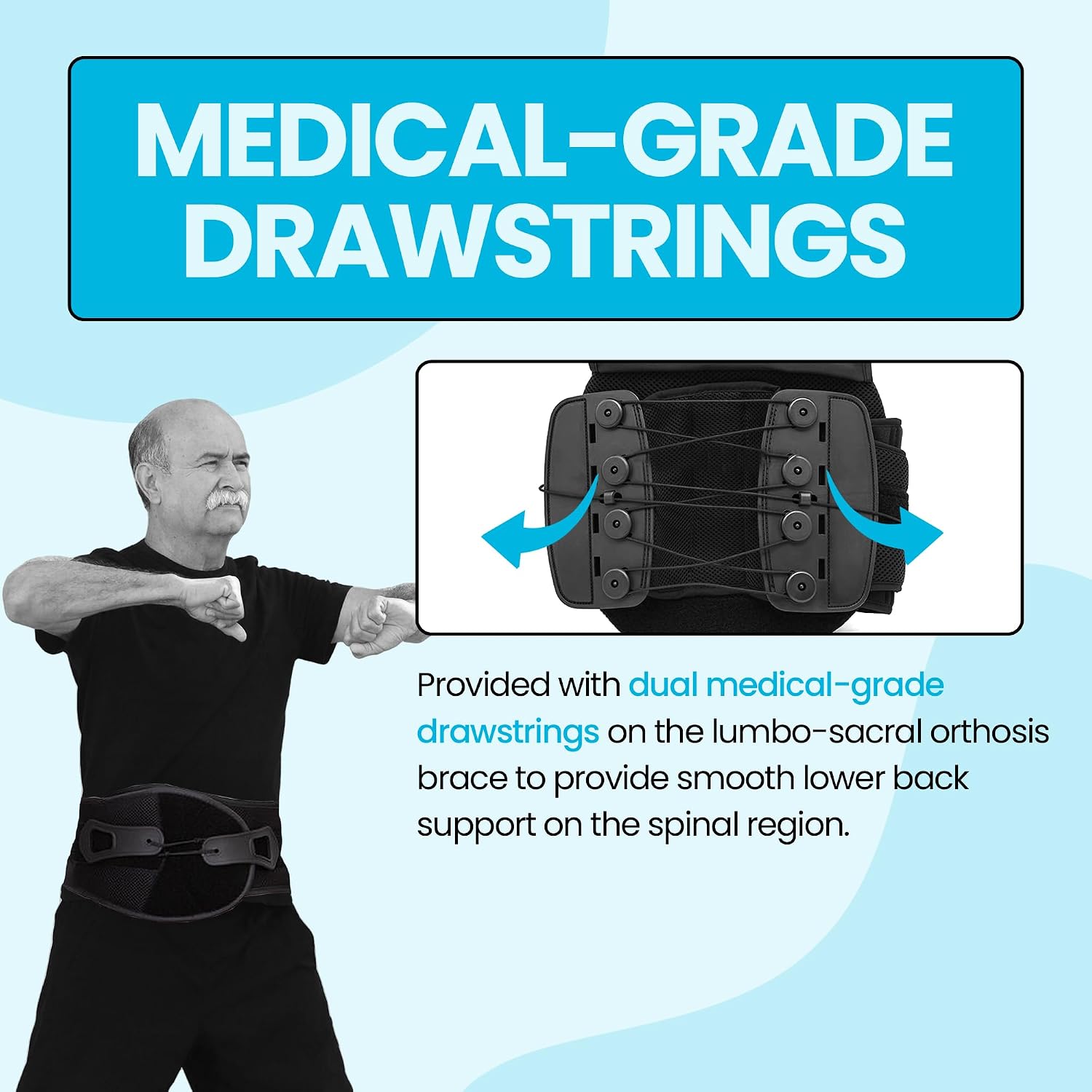 Comfyorthopedic LSO Back Brace for Lower Back Pain for Women & Men for Herniated Disc, Scoliosis, Post Surgery, Spine Fractures, Sciatica Relief Medical Grade Rigid Lumbar Support L0648/L0631
