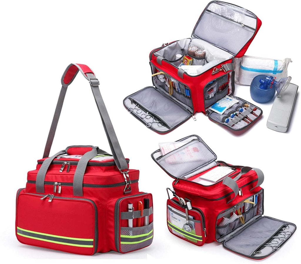 Empty First Aid Bag, Emergency Storage Portable Medicine Responder for Home Health Care, Travel