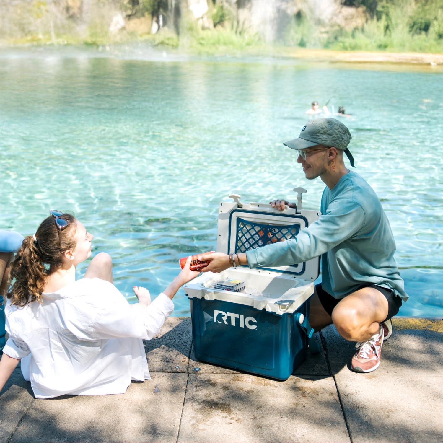 RTIC Ultra-Light Hard Cooler Insulated Portable Ice Chest Box for Drink, Beverage, Beach, Camping, Picnic, Fishing, Boat, Barbecue, 30% Lighter Than Rotomolded Coolers
