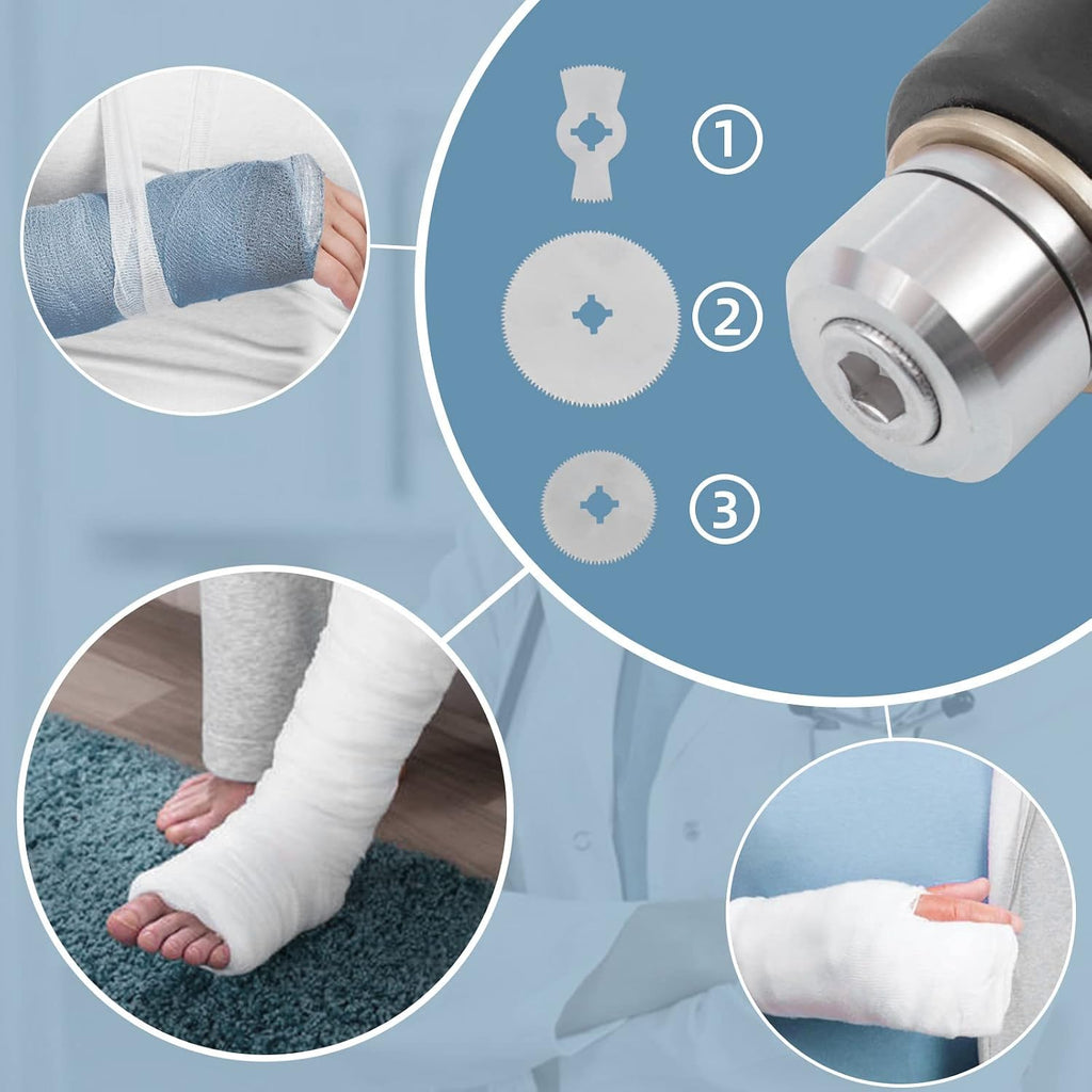 Electric Medical Plaster Cutter 110V 12500rpm/min High Adjustable Speed Plaster Saw Cast Cutter with Multiple Saw Blades Plaster Bandages Saws for Orthopedic Sports Medicine