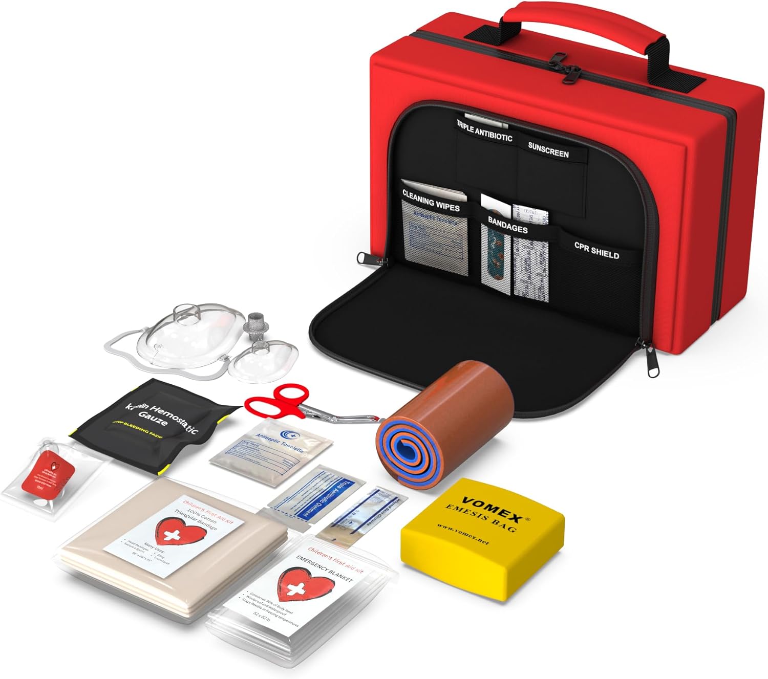 Family First Aid & CPR Kit - Emergency Medical Kit for the Entire Family, Child, Kids, and Youth. Perfect for Camping, Travel, Car, Hiking, Sports, Outdoor, and Home - First Aid Guide Life Safety Pro