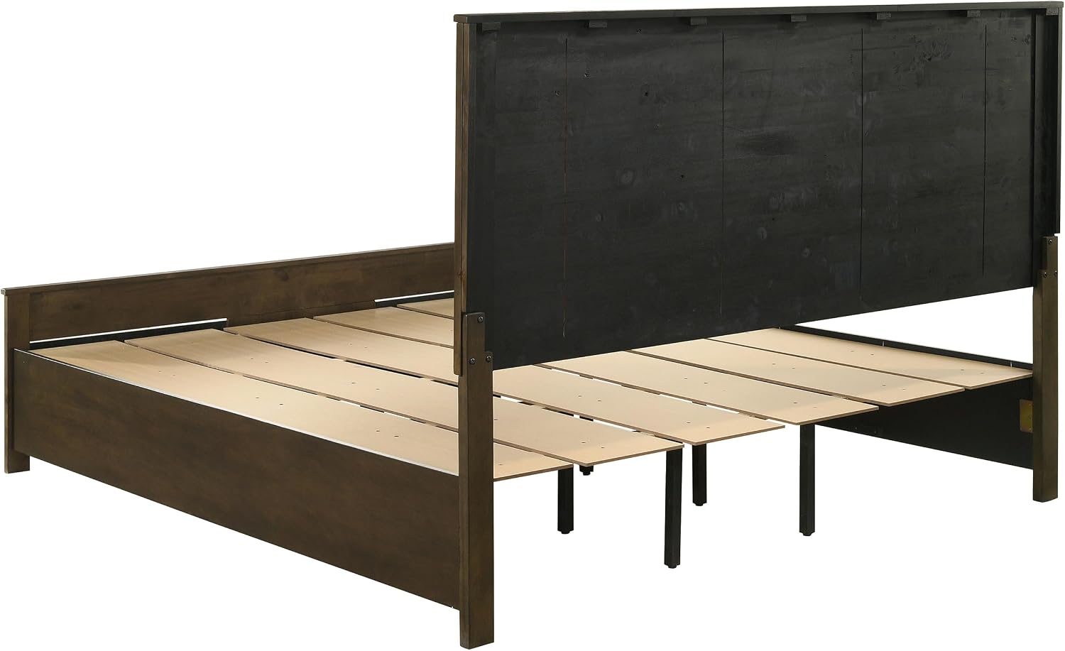 Coaster Home Furnishings Woodmont Farmhouse 5-Piece Bedroom Set Eastern King Size Storage Panel Bed Frame 54-inch Headboard Rustic Golden Brown 222631KE-S5