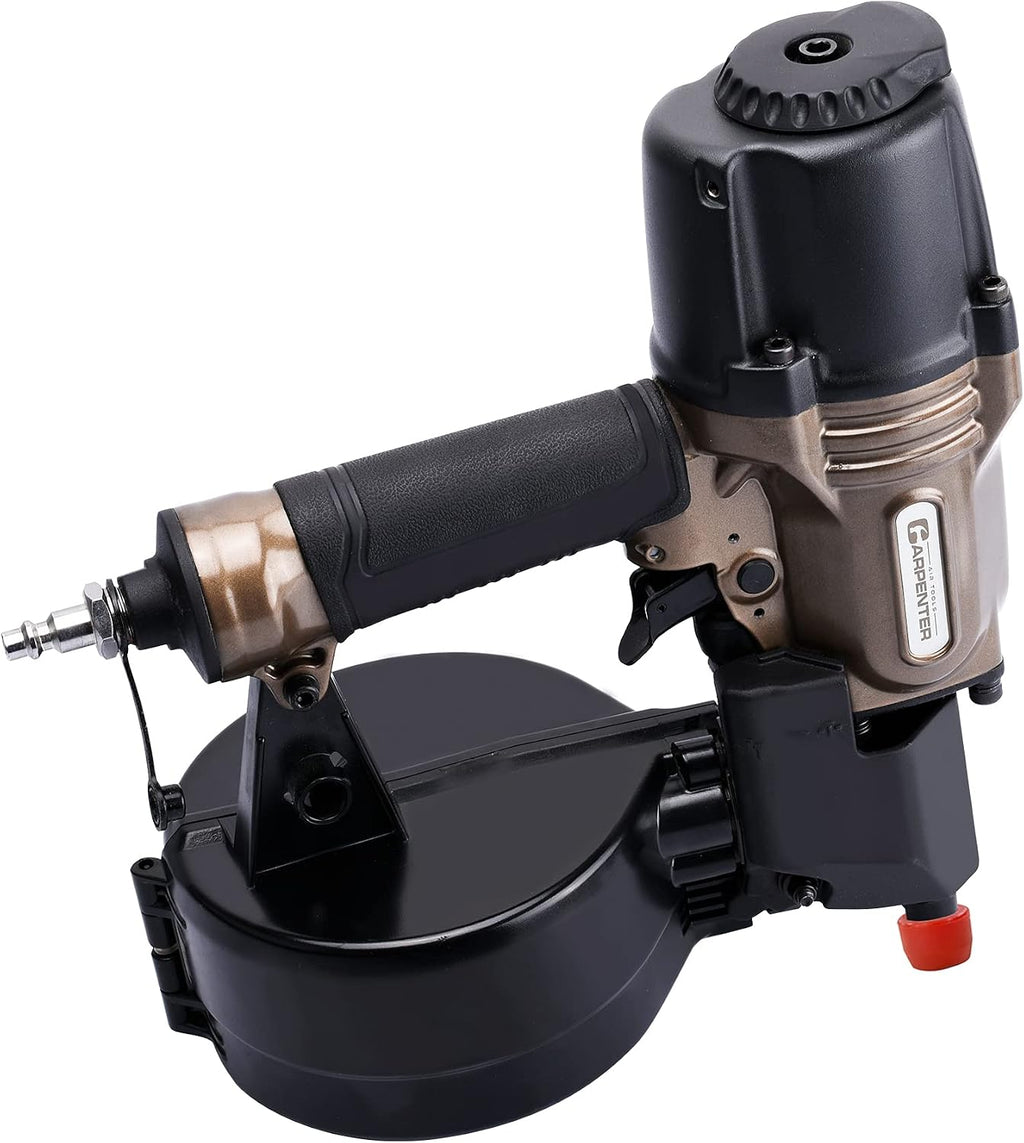 CCN65Z 0 Degree 1-1/2″ to 2-1/2″ Pneumatic Coil Siding Nailer with Tool-less Depth Adjustment, Drives plastic collated nails.