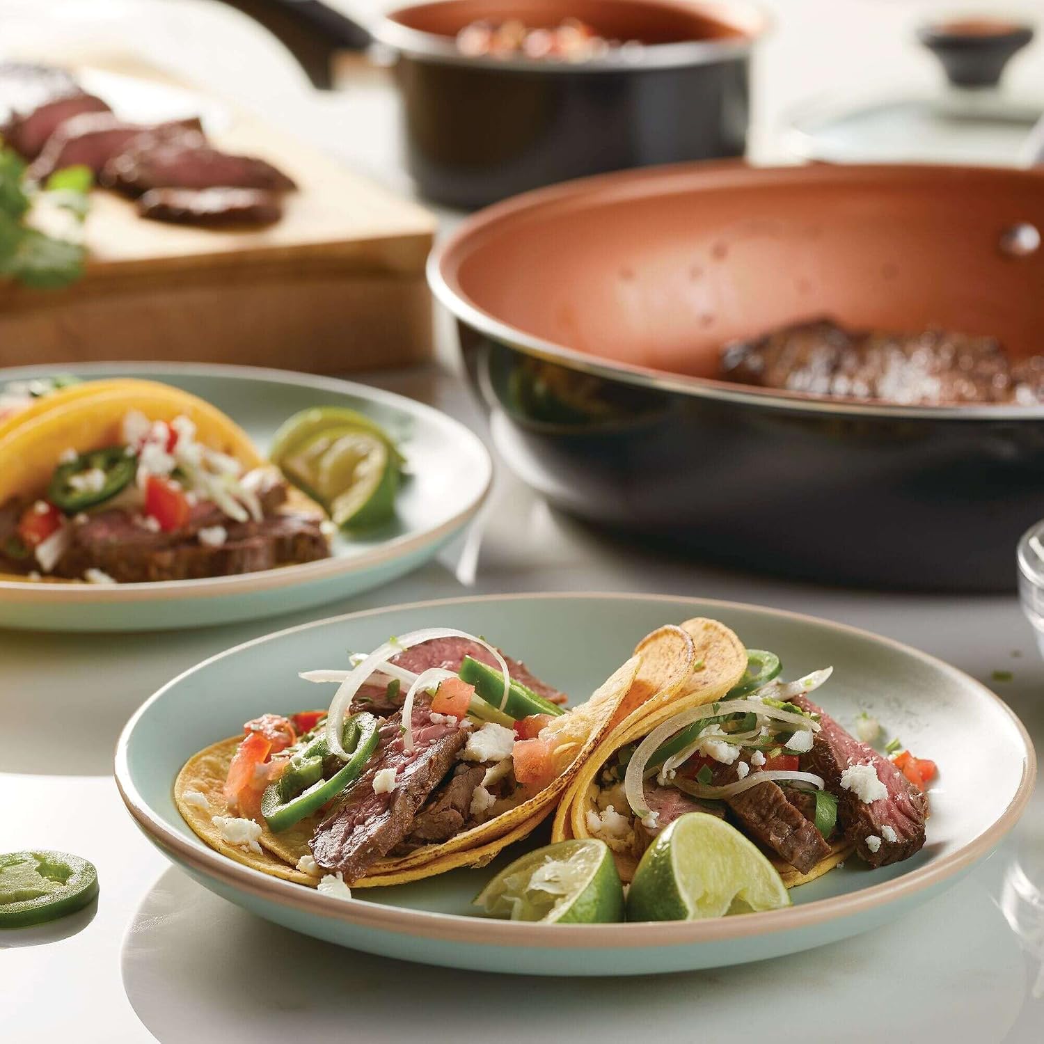 Farberware 10365 Glide Dishwasher Safe Nonstick Cookware Set / Pots and Pans Set - 11 Piece, Black