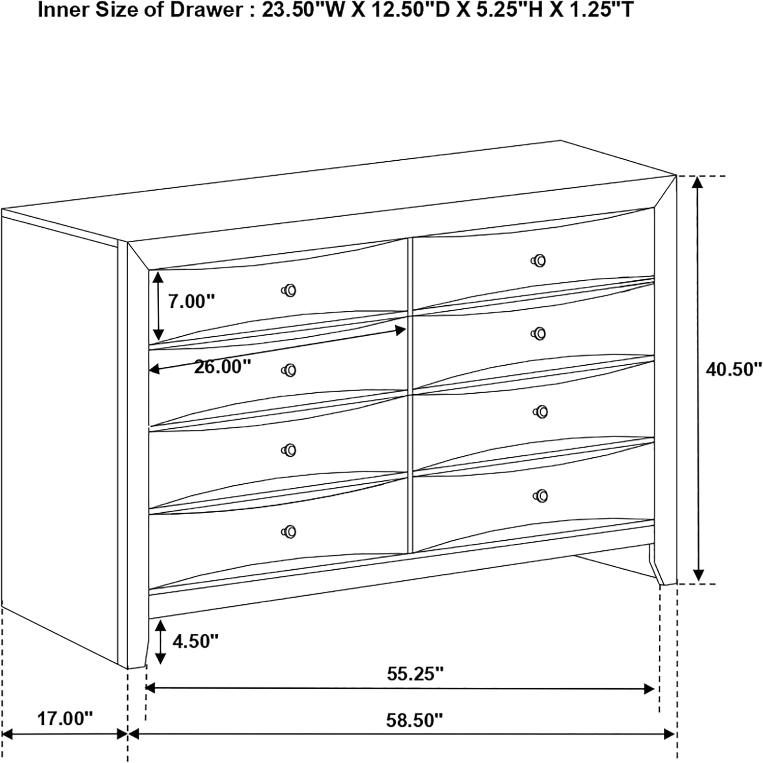 Coaster Home Furnishings Briana Transitional 5-Piece Bedroom Set Eastern King Size Storage Bookcase Bed Frame 56-inch Headboard Black 202701KE-S5