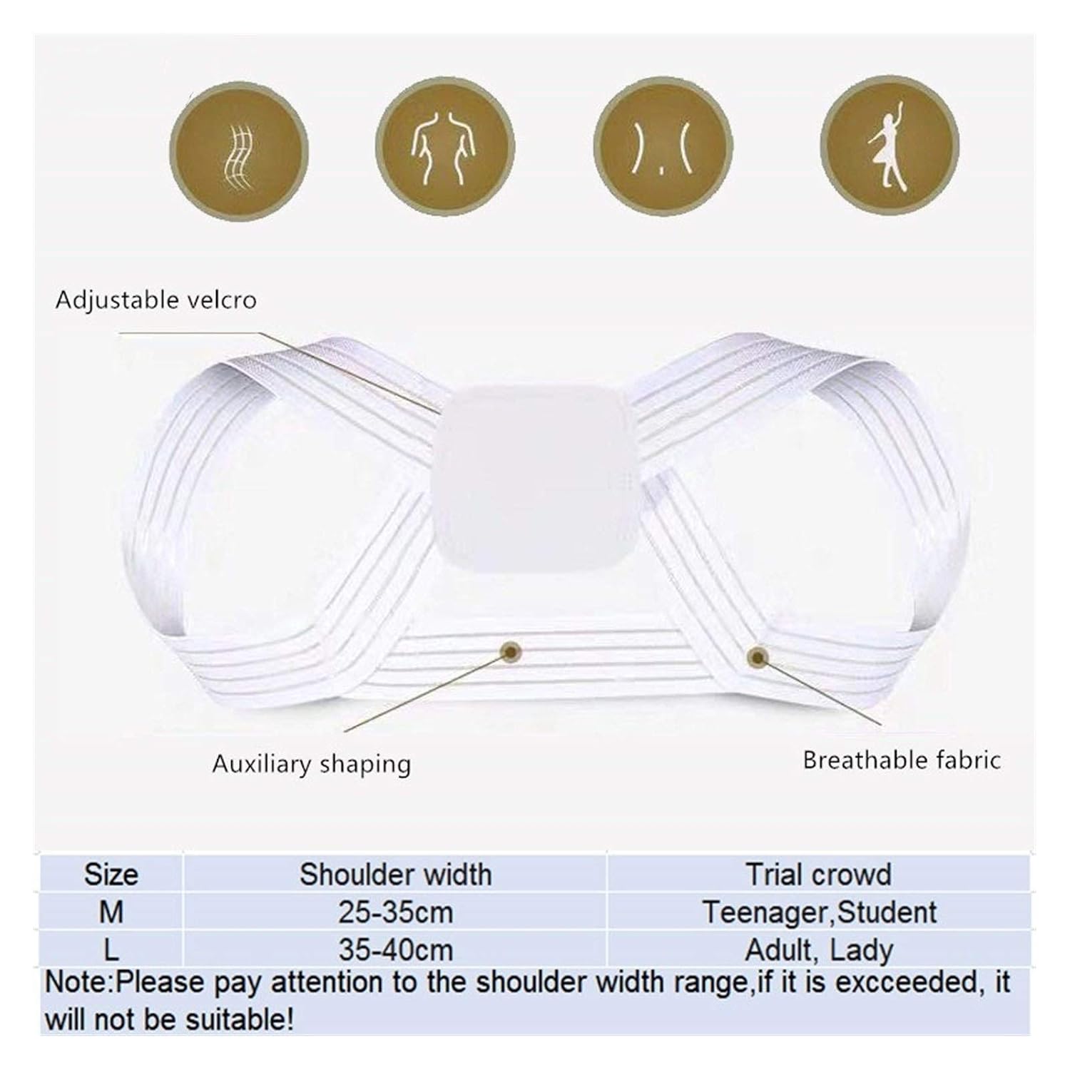 Profesional Child Adjustable Back Chest Support Belt Corrector Shoulder Brace Tape Correct Orthotics Health Care
