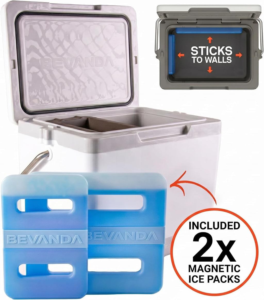 Bevanda - 20qt Verge Insulated Lunch Box - Durable Cooler with Magnetic Ice Packs - Rugged Hard Shell Lunch Cooler for Jobsite Lunches, Outdoor Adventures & All Day Temperature Control