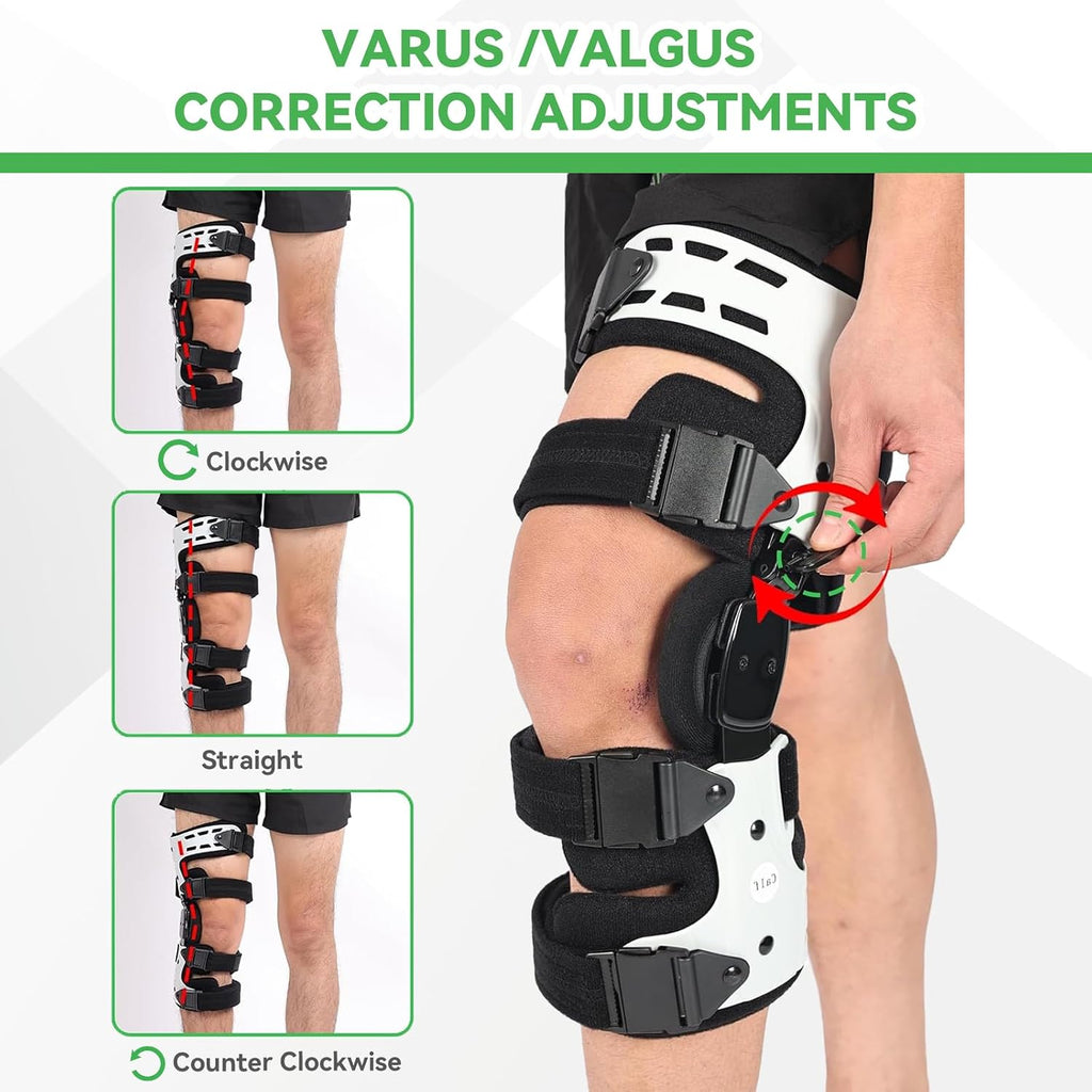 Orthomen Unloader OA Knee Brace for Arthritis Pain Relief - Adjustable Offloader Medial & Lateral Knee Support for Osteoarthritis, Bone on Bone, Meniscal Tear Recovery - Recovery Stabilizer for Men & Women (Right)