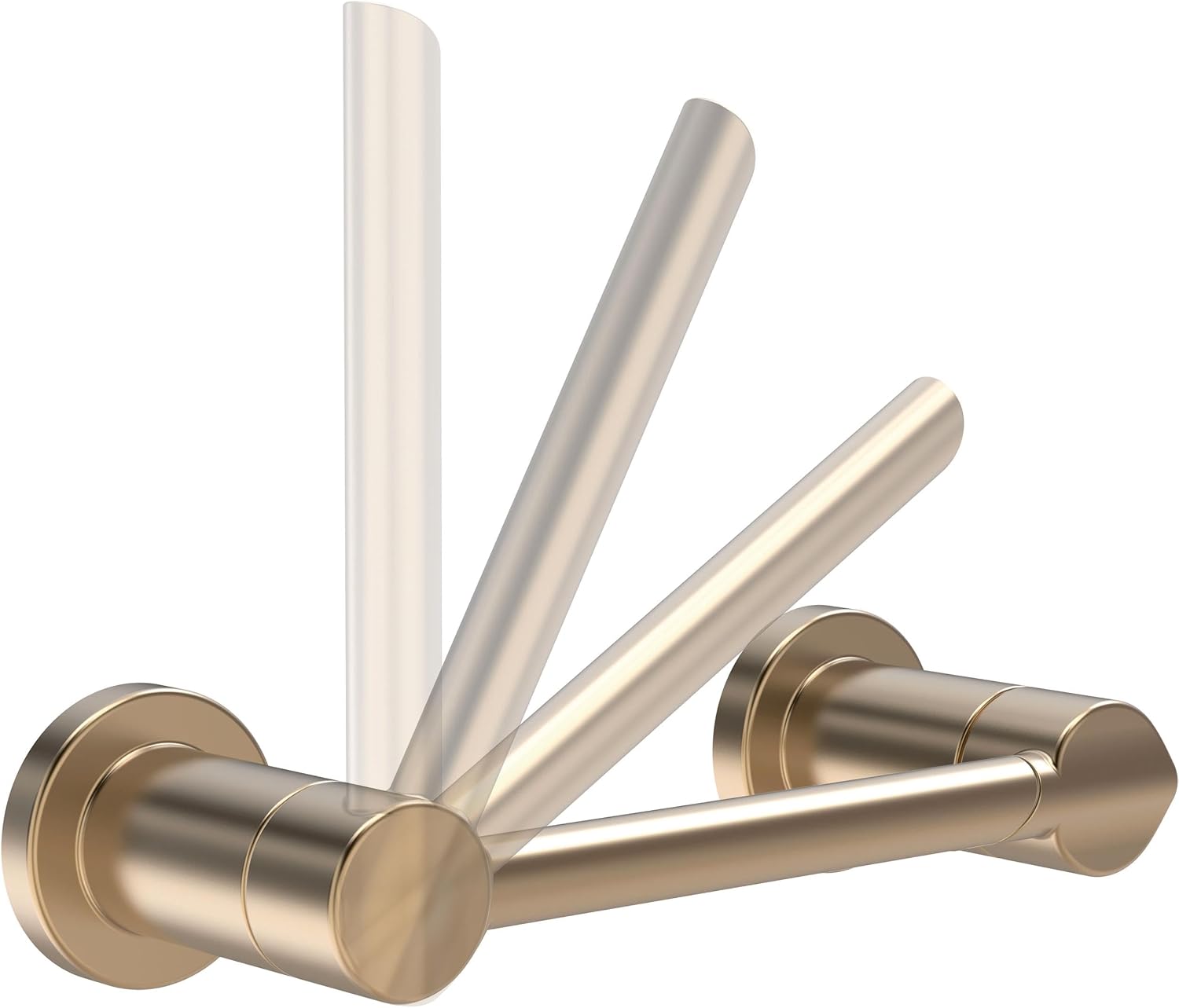 Delta 4-Piece Champagne Bronze Bathroom Set Towel Rack, Ring, Toilet Paper Holder, Hook | Nicoli Bath Accessories