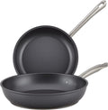 Anolon Accolade Forged Hard Anodized Nonstick Frying Pans/Skillet Set, 8 Inch and 10 Inch - Moonstone Gray
