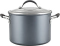 Circulon A1 Series with ScratchDefense Nonstick Induction Cookware, Stockpot with Lid, Pasta Pot, Kitchen Essentials, 8-Quart, Graphite