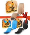 Sparthos Tape Color Bundle: Desert Beige + Electric Blue + Midnight Black [Uncut 115 ft. Roll]