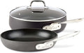 All-Clad HA1 Hard Anodized Nonstick Saute Pan with Lid and Fry Pan Set 4 Quart, 10 Inch Induction Oven Broiler Safe 500F Pots and Pans, Cookware Black