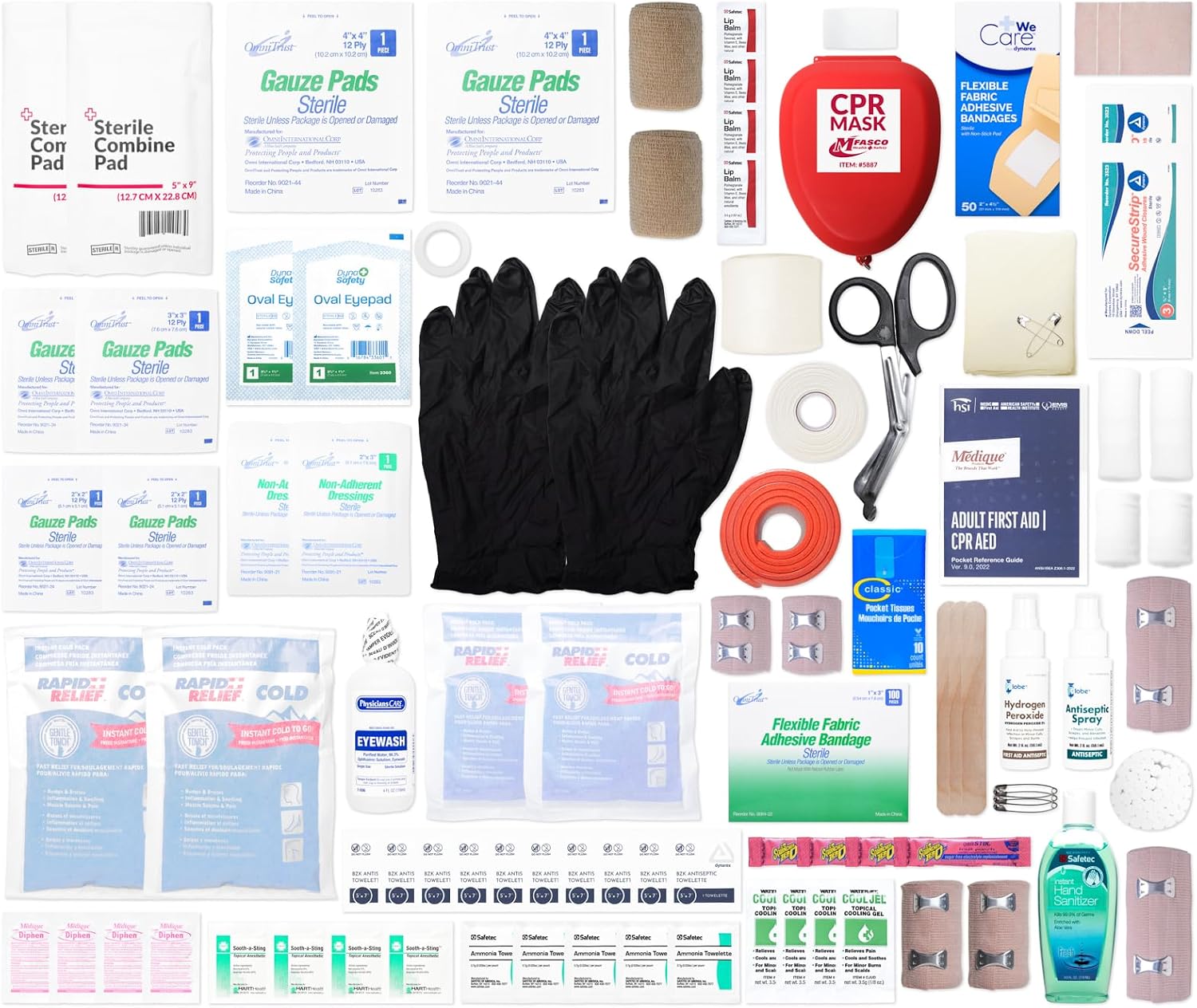 Outdoor Sports First Aid Kit - Complete First Aid Supplies for Outdoor Sporting Injuries, Teams Trainers & Coaches Portable Team Sytle Bag -Easy to Refill and Reuse