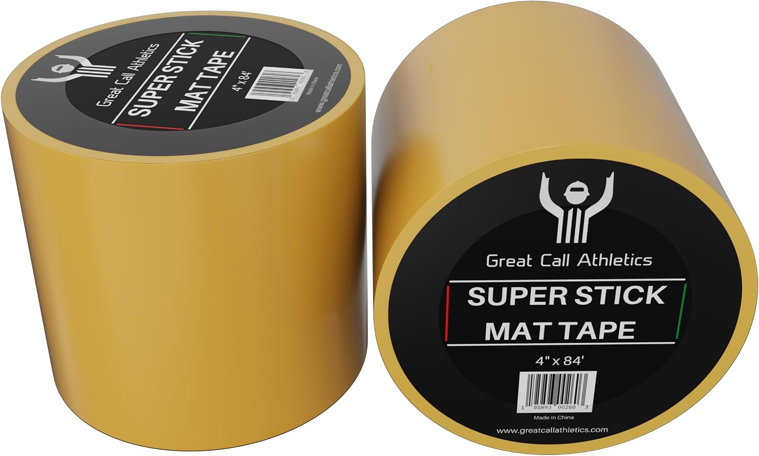 Great Call Athletics | 1 Case of 18 Rolls | Professional Super Stick Wrestling Mat Tape | 4' x 84' | Wrestling Gymnastics MMA Floor Clear Reusable
