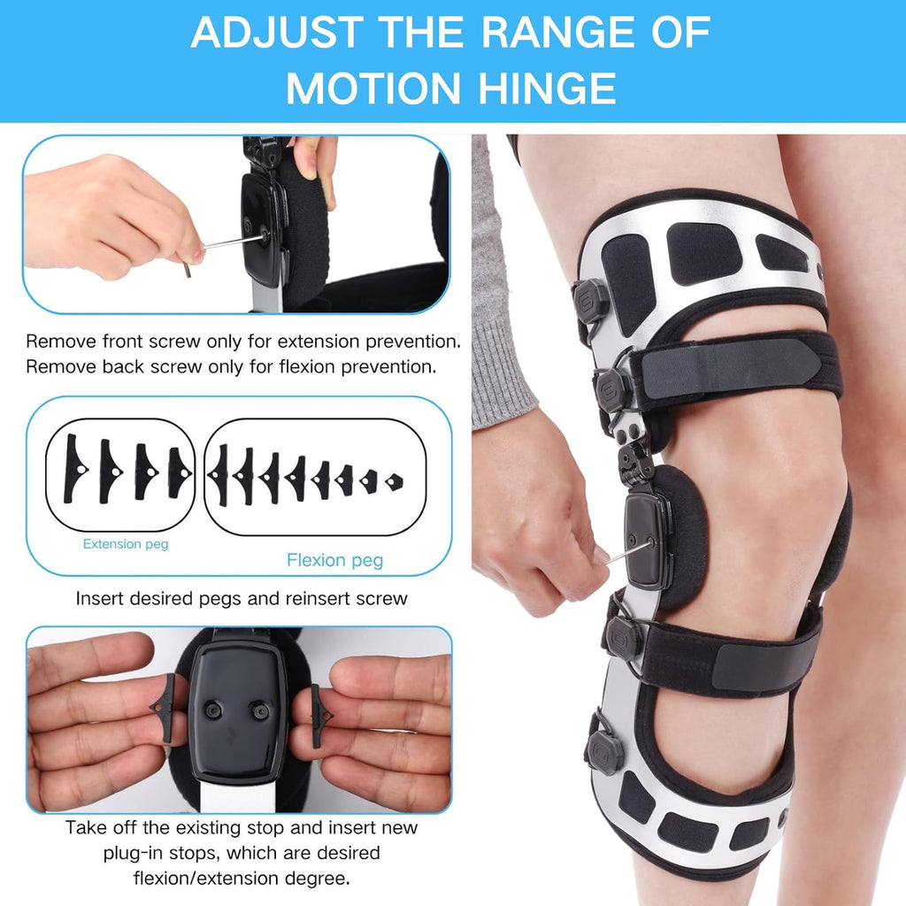 OA Unloader Knee Brace, Double Upright Unloader Knee Brace for ACL, PCL, Mild Osteoarthritis, Bone-on-Bone Pain and Meniscus Tear, Dual Unloading Support for Medial and Lateral Compartment (S-Right)