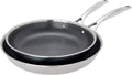 Henckels Paradigm Stainless 2pc Fry Pan Set, Tri-Ply Ceramic Nonstick Skillet, Non Toxic Induction Fry Pan, Egg Pan, Omelet Pan, Metal-Utensil & Dishwasher Safe