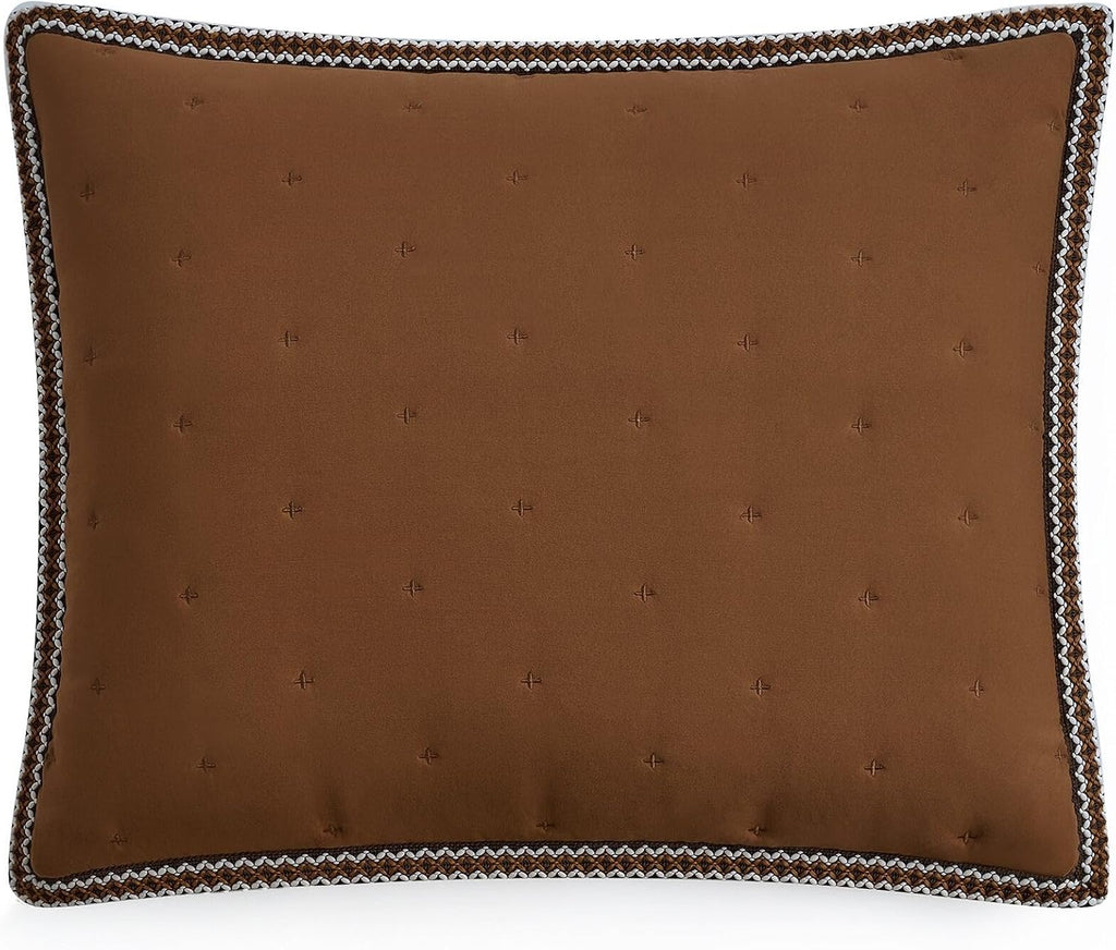 UGG Braid King Size Quilt Set – 3 Piece King Quilt Bedding Set with 2 Shams, Soft Lightweight Bedspread Coverlet for Home & Bedroom, Chestnut Brown (Devon)