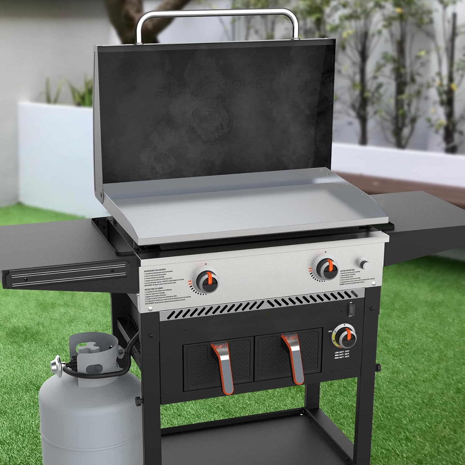 Stanbroil 28 Inch Flat Top Griddle, Stainless Steel Griddle Replacement Top for Blackstone 28' 2-Burner Gas Grill Cooking Station, Rear Grease Management System