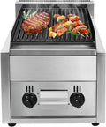 Commercial Gas Grill, Heavy Duty Countertop Gas Grill Stainless Steel Griddle Professional Propane Gas Grill for Outdoor Indoor Home Kitchen Restaurant Party BBQ Barbecue