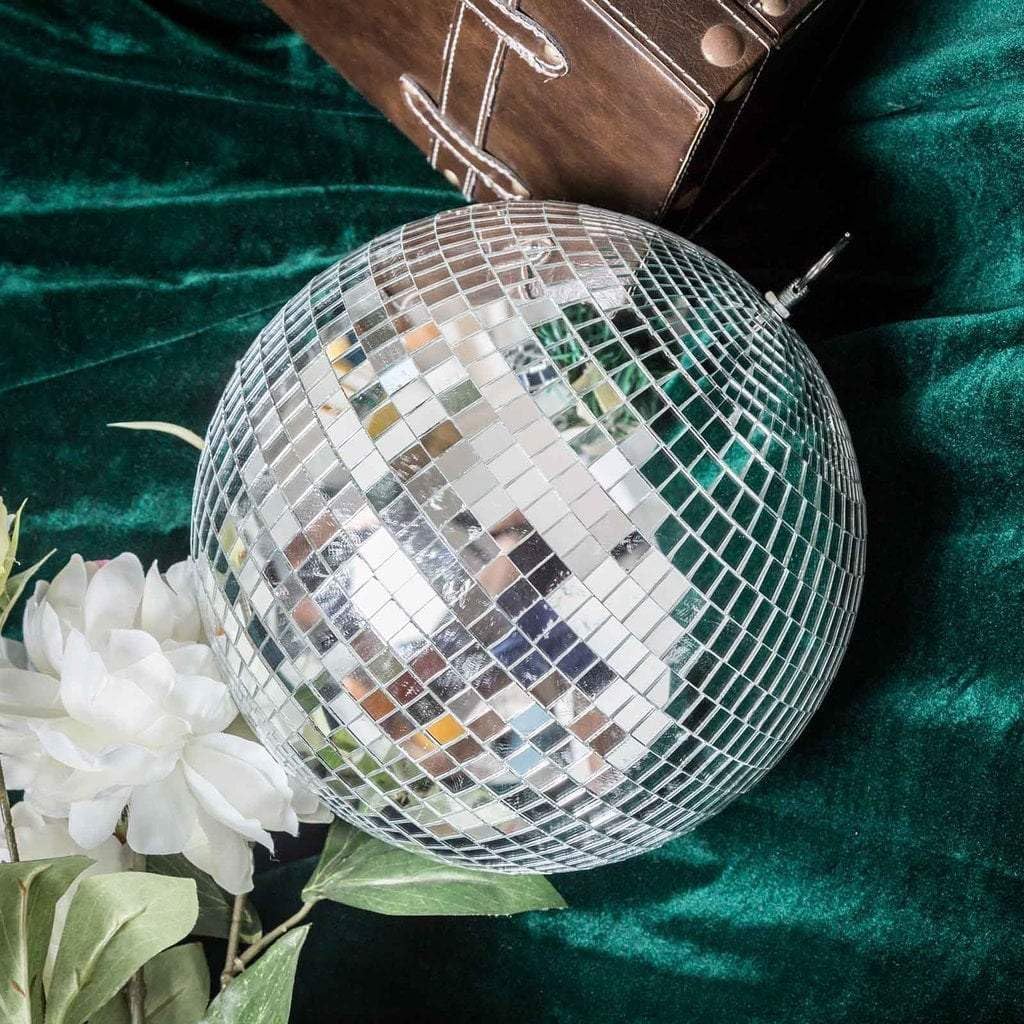 24 in Large Foam Disco Mirror Ball Hanging Party Decor Ornament for Wedding Birthday Christmas Holidays Home Stage Decorations