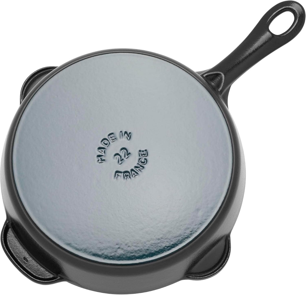 STAUB Cast Iron 8.5-inch Traditional Deep Skillet - Black
