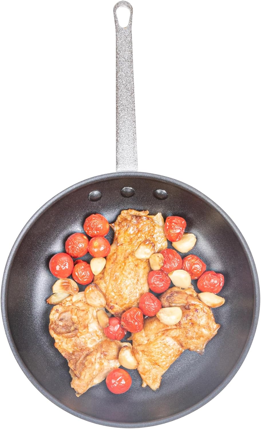 Restaurantware-Met Lux 10 Inch Fry Pans, Set Of 6 No-Stick Frying Pans - Induction-Ready, Triple-Riveted, Black Aluminum Cooking Skillets, Durable, For Searing, Sautéing, And Browning Food