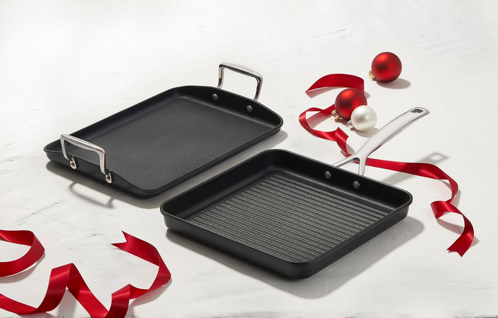 Le Creuset Toughened Nonstick PRO Griddle with Bi Material Slotted Turner, 14'