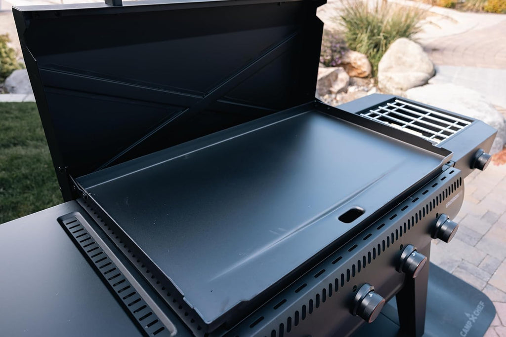 Camp Chef Gridiron Pro- 36' Outdoor Griddle Grill with Side Burner, Flamethrower Ignition & Hinged Lid - Premium 36' Flat Top Grill for Outdoor Cooking