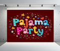 BELECO 20x10ft Fabric Pajama Party Backdrop Slumber Party Sleepover Decorations Background Banner Kids Girls Birthday Party Decorations Photoshoot Studio Props