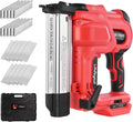 20V Cordless Brad Nailer Stapler - 2-in-1 Heavy Duty Battery Nail Gun with 2000 Nails & Adjustable Depth Control for Professional Woodworking & Home Renovation (Battery Free Set)