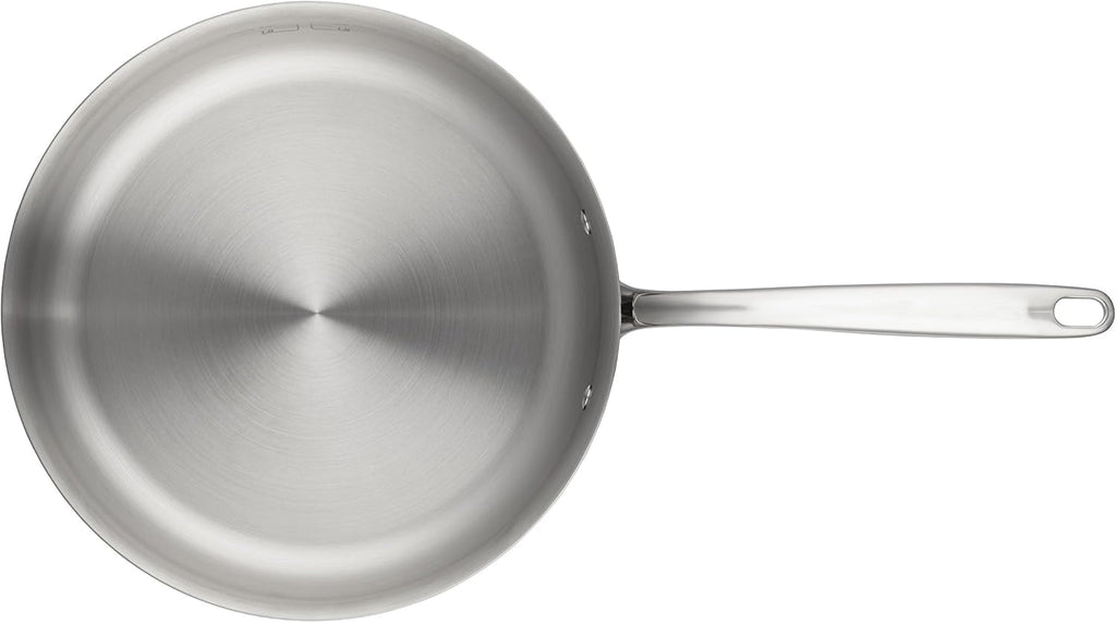 Breville Clad Stainless Steel Saute Pan / Frying Pan / Fry Pan with Lid - 3.5 Quart, Silver