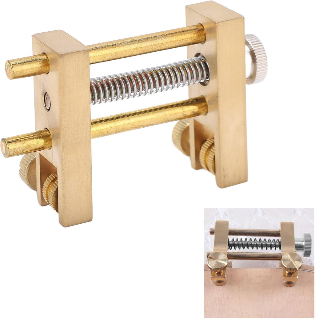 19pcs Violin Bridge Fitting Tool Include Crack Repair Tuning Fork Bridge Clamp Sound Post Setting Fingerboard Template Tool with Carry Bag Luthier Tool for Violin Repair Maintenance