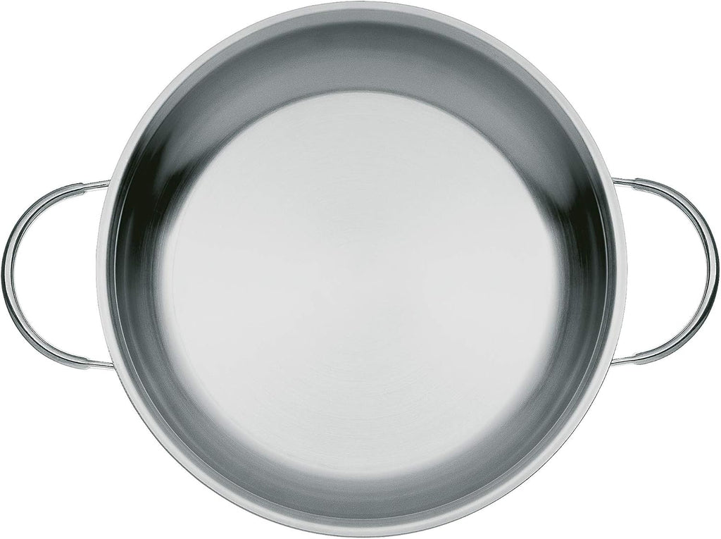 WMF Serving pan uncoated Ø 24cm Profi Made in Germany Pouring Rim Stainless Steel Handle Cromargan Stainless Steel Suitable for Induction Dishwasher-Safe