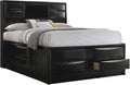 Coaster Home Furnishings Briana Transitional 5-Piece Bedroom Set California King Size Storage Bookcase Bed Frame 56-inch Headboard Black 202701KW-S5